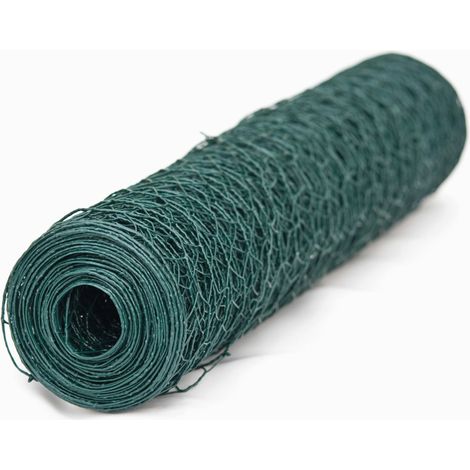 Werka Pro – Grillage souple plastifié mailles hexagonales 13mm – Acier galvanisé – Dimensions 0,5 x 2,5m – Résistant aux intempéries et à la corrosion
