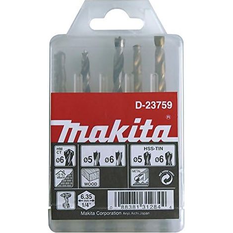 Makita Kombi-Bohrer-Set mit 1/4"Aufnahme D-23759