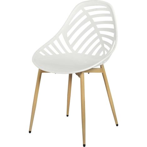 Alameda STUHL weiß KUNSTSTOFF UND STAHL minimalistisch (1/5)