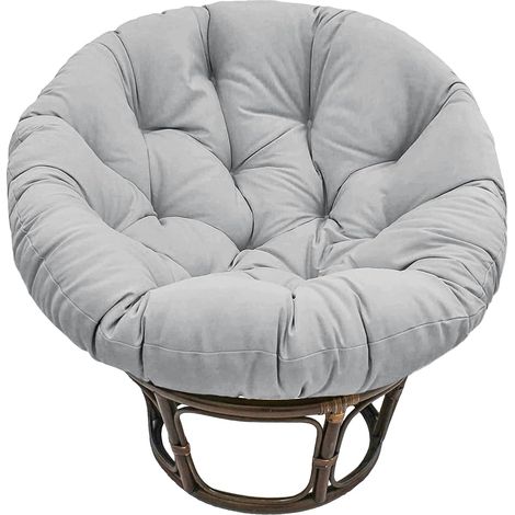 Coussin rond épais et rembourré 13lb pour chaise suspendue œuf, garnissage renforcé, assise confortable, forme circulaire, modèle dense, idéal relaxation. (1/5)