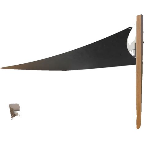 Vela de sombra para jardín, diseño triangular, material resistente, color antracita. (1/2)