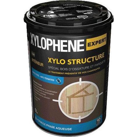Xylophene – Traitement bois insecticide anti-termites 5L – Protection préventive et curative – Formule liquide prête à l'emploi – Pour bois intérieurs