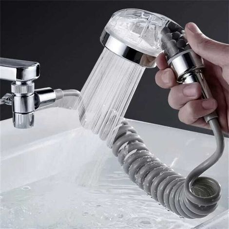 Robinet à main avec inverseur - idéal pour la maison, la salle de bain et la cuisine - flexible de 1,5 mètre (1/5)