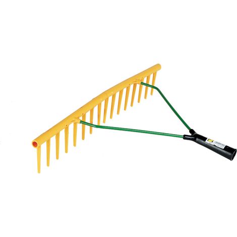 Râteau 16 dents 64 cm – Manche en plastique haute qualité – Compatible avec manche 129007003 – Pour terrains accidentés – Jost