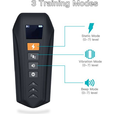 Collier de dressage étanche pour chien, rechargeable, avec modes vibration, bip et mode statique, portée de 300 m, télécommande ajustable pour toutes les tailles de chiens. (1/2)