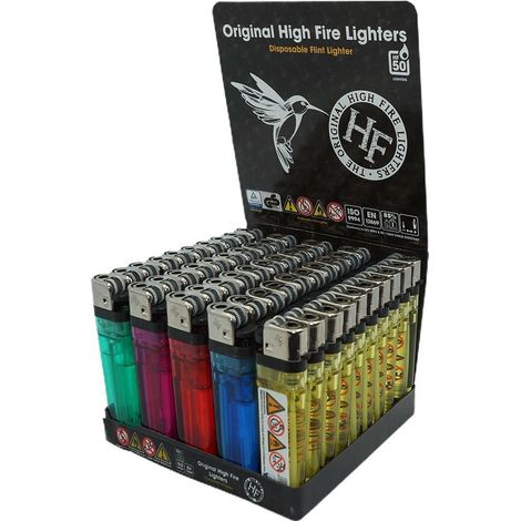 Briquets à silex haute performance, boîte de 50 pièces assorties (1/5)