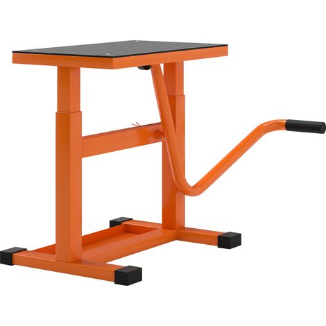 DURHAND Cavalletto per Moto max 150 kg con Superficie in Gomma Arancione