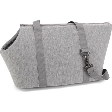 grigio - Borsa trasporto per cani modello Koala con guinzaglio di sicurezza e maniglie con tracolla removibile (1/4)