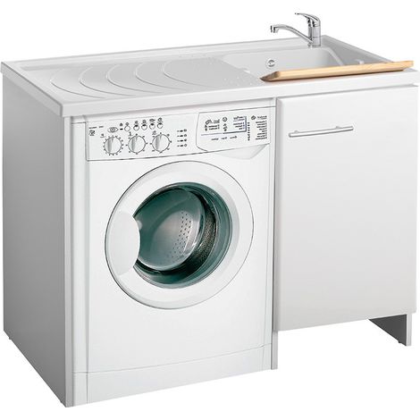Lavatoio 109x60 cm bianco versione destra - Serie Magica