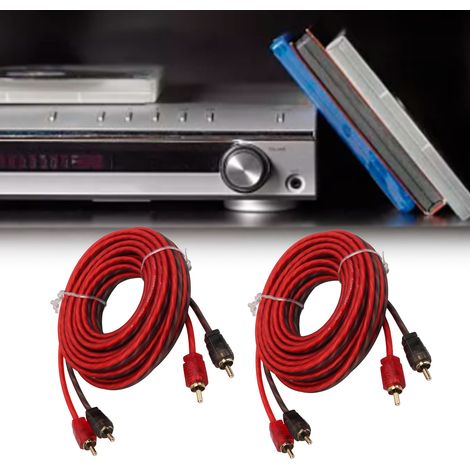 Upgrade für das Autoradiosystem: 5 Meter langes Audiokabel aus reinem Kupfer, Stecker auf Stecker (paarweise erhältlich) (1/5)