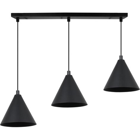 Soho schwarze Pendelleuchte, 3-flammig, 14 cm, E14 (1/5)