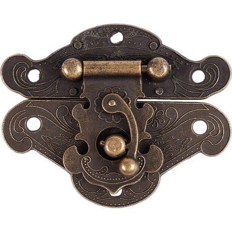 Coffret à bijoux ancien, rétro, vintage en bois avec (1/5)