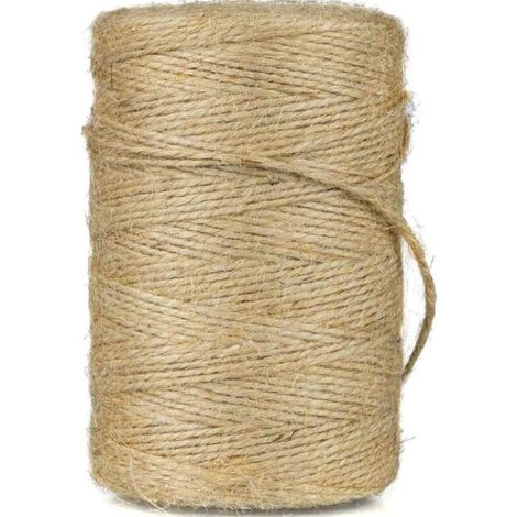 200m x Lntyq Natural Jute Twine 2mm, Garden String Rope for Craft, Gift Wrapping, Decoration, Gardening and DIY Arts, Beige (1/4)