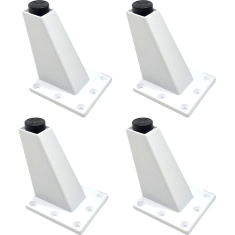 4pcs White Adjustable Aluminum Alloy Furniture Legs Sofa Table (1/3)