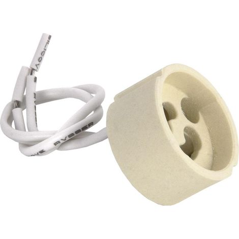 Portalámparas Cerámica 2a250v Con Casquillo Gz10 Y 150mm Cable (1/3)