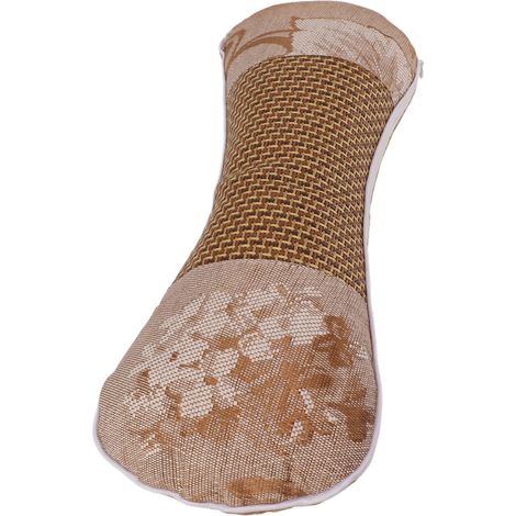 Oreiller Artemisia, design en forme d'os, soulage la fatigue et favorise la circulation sanguine, oreiller cervical amovible et lavable, couleur café. (1/5)