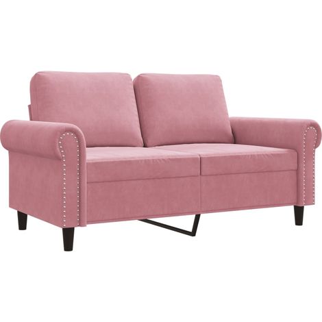 Canapé à 2 places,Sofa pour Salon,Banquette Rose 120 cm Velours CFW179703