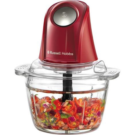 Mini Hachoir Électrique, Bol en Verre, 500 ml, Desire Rouge (1/5)