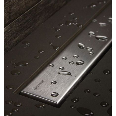 Caniveau de douche en acier inoxydable FRAMELESS LINE-Argenté-45 cm-Argenté--