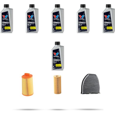 Kit tagliando 3 FILTRI e 6L OLIO compatibile con Mercedes Classe E (w212) 200 NGT 120kw dal 2011 (1/5)