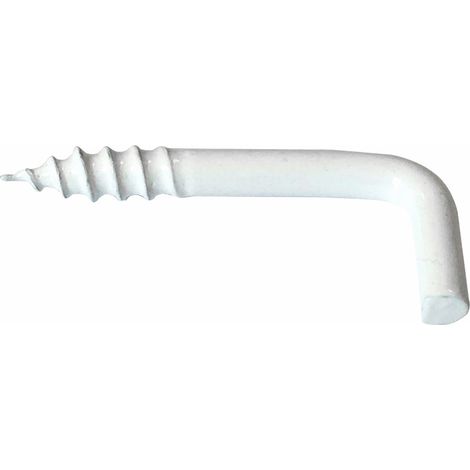 Gond à visser plastifié blanc filet bois Viswood 2,5x25mm (lot de 13 gonds)