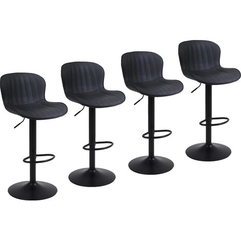 Sgabello da bar, regolabile in altezza, design moderno, set da 4 (1/2)