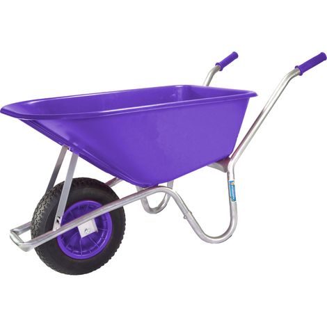 Schubkarre 100 L 250 kg Gartenschubkarre Schiebkarre schlagfeste Mulde verstärkter Rahmen Schutzbügel (1/5)