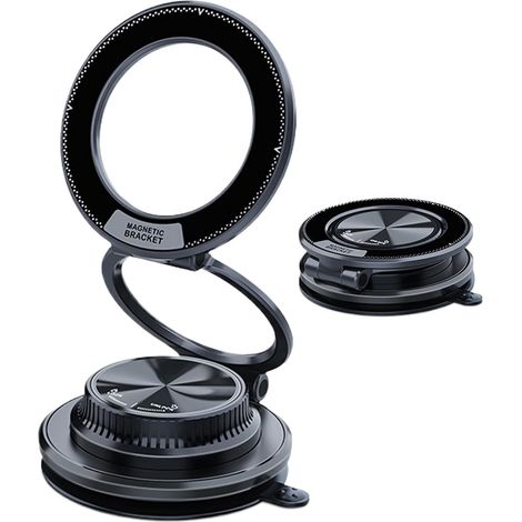 Support Téléphone Magnétique Voiture,Ventouse d'Adhésion Réglable - Fixation par Adhérence Puissante pour Smartphone,pour Tableau De Bord, Pare-Brise, Camion, Véhicule, Intérieur Et (1/5)
