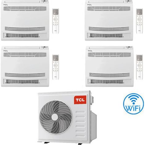 Klimaanlage TCL Bodenkonsole Wi-Fi R32 Split-Inverter-Panels 9000 + 9000 + 9000 + 12000 BTU mit E.U. MT3240 NEUE Klasse A++/A+