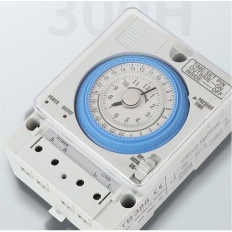Minuterie mécanique - - Horloge journalière analogique - 3500 W - 16 A - Programmation mécanique (1/5)