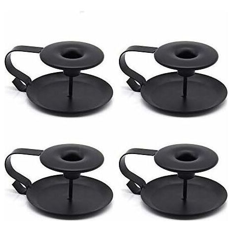 Black cone candlestick, 4 pieces