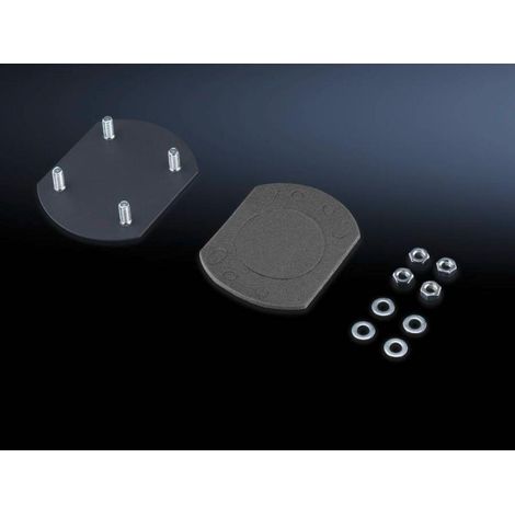 Placa de cobertura Rittal cp 6505.200 acero soporte negro