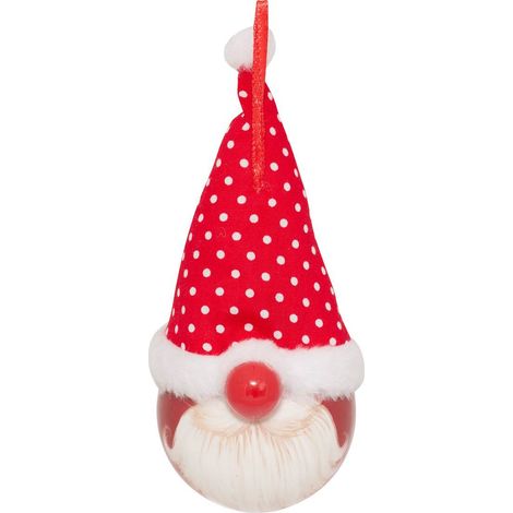 Gnomo naso rosso palla d.6,5cm carta - Feeric lights & christmas