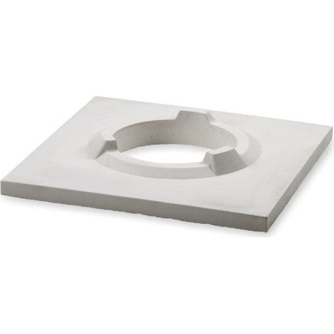 Aspirador Estático Redondo para Chimenea - Protección Total Contra la Lluvia - 65 × 65 × 9,2 cm - Palet - Blanco