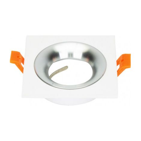 FAB 14448CU46  Incasso Anou 1xgu10 Quadrato Bianco / Cromo 2x9,2x9,2 Cm 8 Taglio C / Portalampada (1/2)
