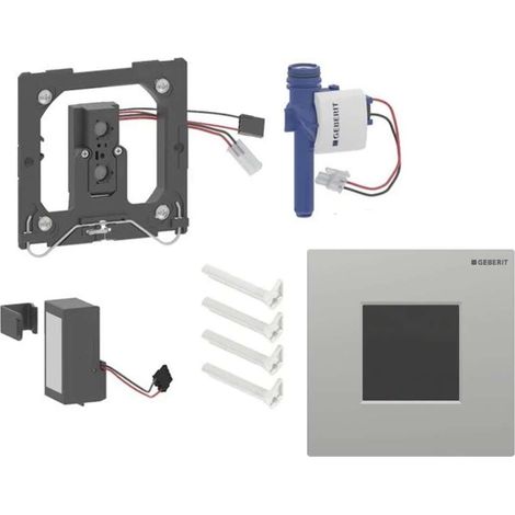 Commande d'urinoir Geberit électronique pile type 01 square chromé mat - GEBERIT 116.094.JQ.1 (1/2)