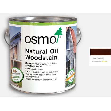 Osmo Natural Oil Woodstain - Mahogany - 2.5 Litre