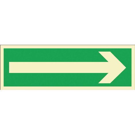 ZE-04 Direction de la voie d'évacuation 100x300 plaque (1/2)
