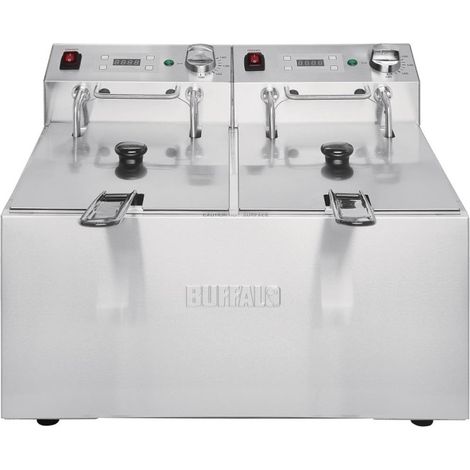 Friteuse double avec minuterie - 2x5L 2x2,8kW - Buffalo (1/5)