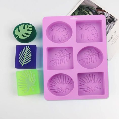 Moule À Savon - Silicone Souple 6 Cavités Rectangulaires Et Ovales - Pour Savons Artisanaux Et Pâtisserie - 22,6 x 17,1 cm - 1 Pièce (1/5)