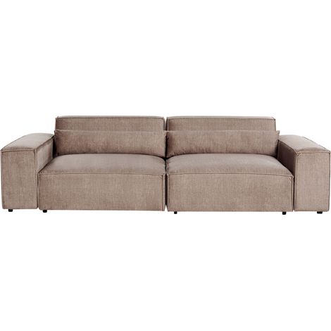Moderno sofá modular 2 plazas tapizado de tela marrón Hellnar (1/5)