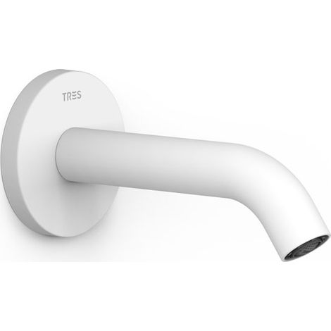 CAÑO FIJO DE PARED   BLANCO MATE - Marca TRES