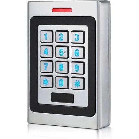 Lecteur de cartes RFID 125 kHz/13,56 MHz avec clavier et ouvre-porte de sécurité métallique Wiegand 26/34 sorties, étanche IP67, A7-R-EM (1/5)