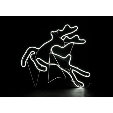 Jumping Reindeer Rope Light Silhouette-cool white 69 x 58cm (1/5)