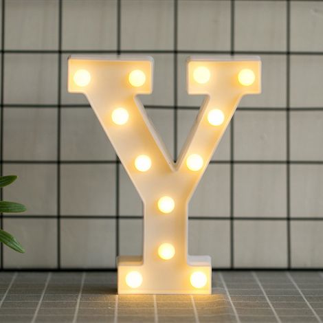 Letras LED iluminadas sobre un soporte con luces brillantes, luz nocturna para cumpleaños, Navidad, bodas, decoración del hogar, fiestas o bares. (1/5)