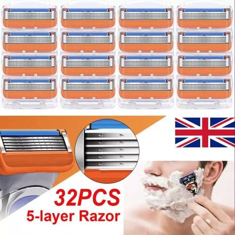 24 lames de rasoir pour le rasoir homme Fusion 5 – Nouvelle version orange (1/3)