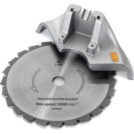 STIGA 1911-9290-01 Kit Disco Lama 24T + Parasassi, Lama 255 mm – Protezione Lama, Per Decespugliatori BC 750 B, BC 760 B