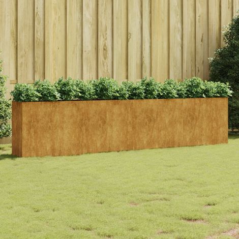 Lit surélevé de jardin 360x40x80 acier corten (1/5)