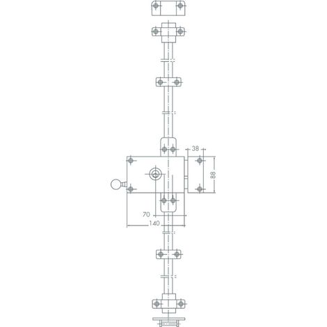 JPM – Serrure électrique 3 points VEGA – Cylindre 45mm gauche – Acier or – Verrouillage à 3 points pour sécurité renforcée (1/3)