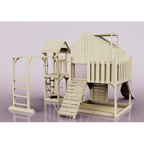 Polarplay Spielturm Mille aus Holz in RosaKinderschaukel (1/4)